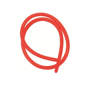 Gummislange Fluo Rød 5,0 mm 80 cm