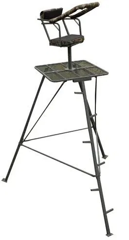 Jakttårn 10' frittstående med dreibar stol.