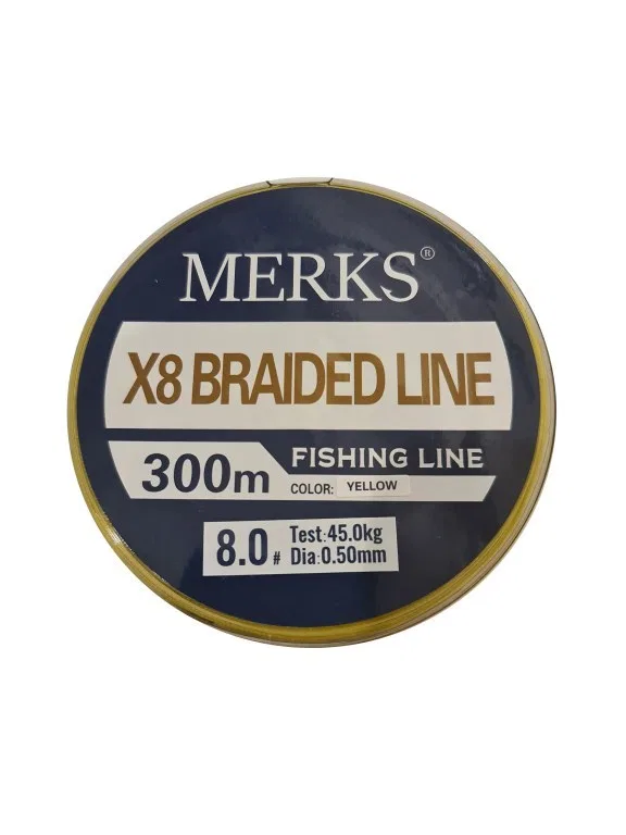 Merks Multifilament Yellow 300m 8X Braided