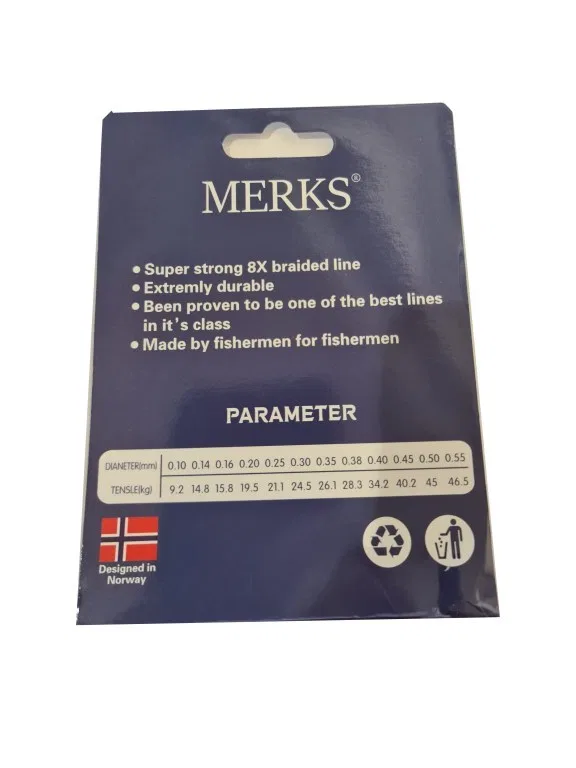 Merks Multifilament Yellow 300m 8X Braided – bilde 2
