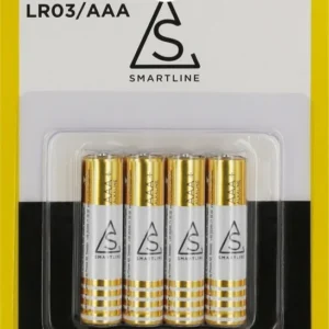 Smartline Alkaline AAA batteri - 4 pack- LR03 1,5v