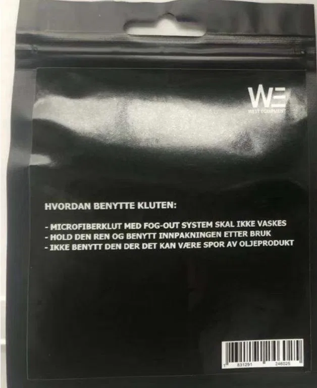 WE Mikrofiberklut for optiske linser med antidugg – bilde 2